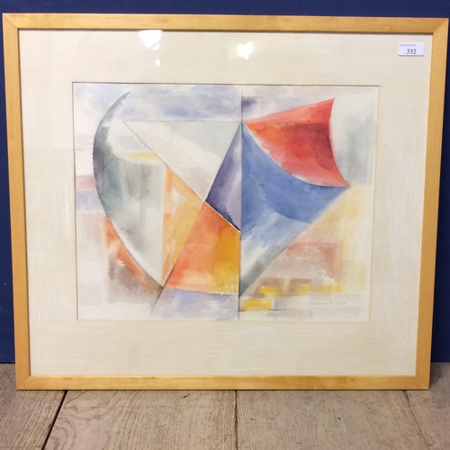 332 - Pamela Strain (British, Contemporary), Abstract Watercolour, signed in pencil lower right, framed an... 