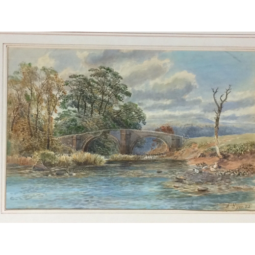 373 - JOHN SYER (1815-1885), Watercolour, river scene, signed lower right, 50 x 32xm framed and glazed