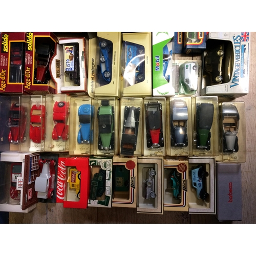 396 - A collection of die cast boxed toy cars, various makers and scales to include Corgi, Days Gone and S... 