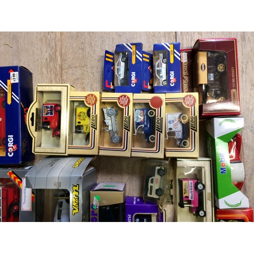 396 - A collection of die cast boxed toy cars, various makers and scales to include Corgi, Days Gone and S... 