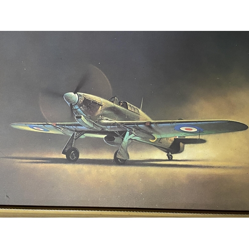 407 - Pair of military aeroplane prints, framed, as found