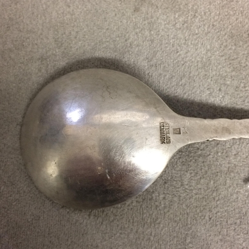 45 - Two Danish sterling silver items to include small ladle and caddy spoon 72g