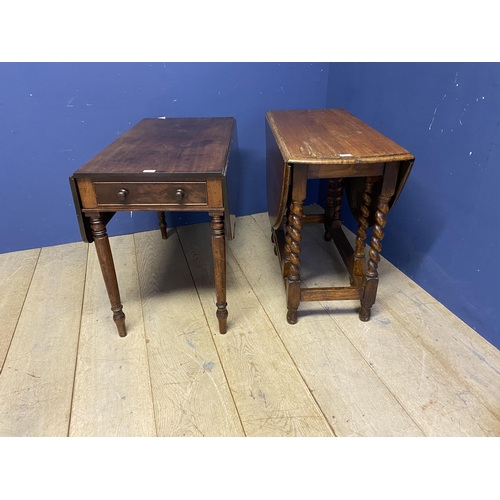 483 - A mahogany Pembroke table 97 x 91 x 69cmH and gateleg table 119 x 91 x 71cmH