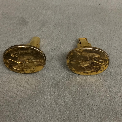 49 - Two pairs of gilt Stirling silver gentlemen's cufflinks together with a collection of unmarked yello... 