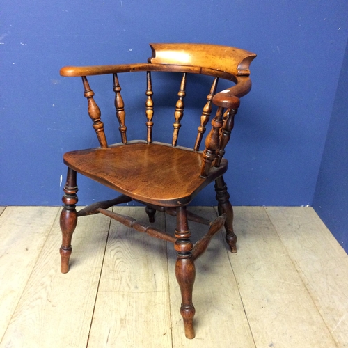 511 - An elm smokers/captains chair