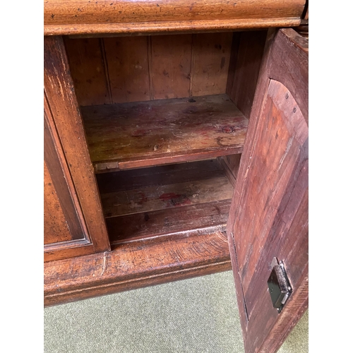 533 - Victorian glazed bookcase, with cupboard below 238h x 50d x 112 w cm