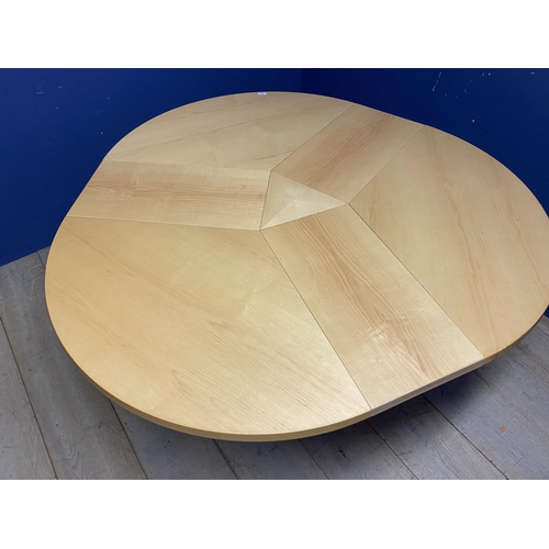 559 - Contemporary circular metamorphic table (circular when close, 'flower' shape when opened  - See phot... 