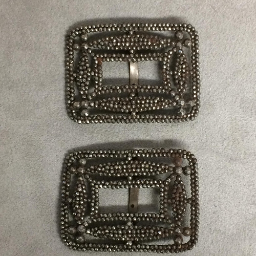 87 - Pair Georgian marcasite shoe buckles