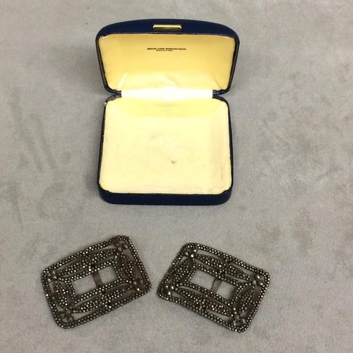 87 - Pair Georgian marcasite shoe buckles