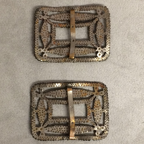 87 - Pair Georgian marcasite shoe buckles