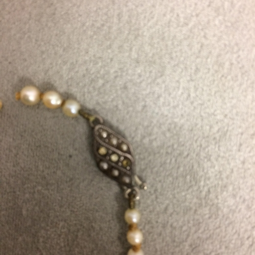 98 - Strand of graduated cultured pearls, 37cm