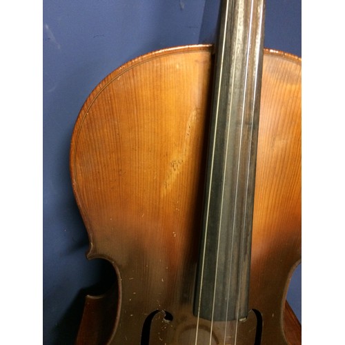 414 - French Cello by Thibouville Lamy second half of the 20th C. good order.  Body length 75.5cm