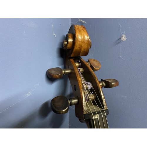 414 - French Cello by Thibouville Lamy second half of the 20th C. good order.  Body length 75.5cm