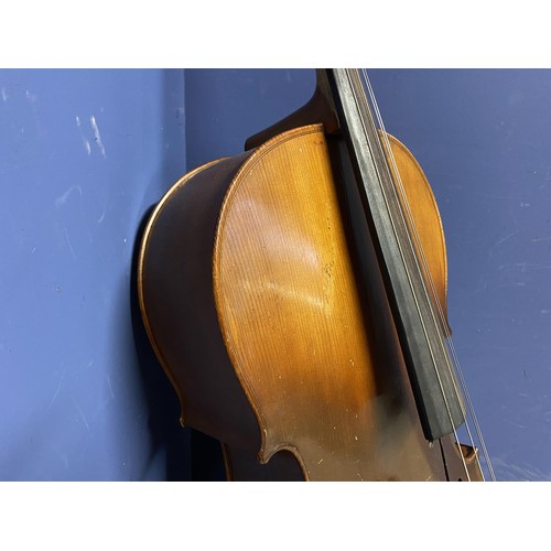 414 - French Cello by Thibouville Lamy second half of the 20th C. good order.  Body length 75.5cm