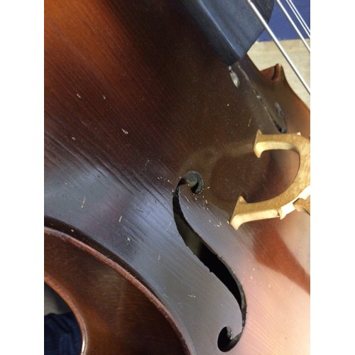 414 - French Cello by Thibouville Lamy second half of the 20th C. good order.  Body length 75.5cm