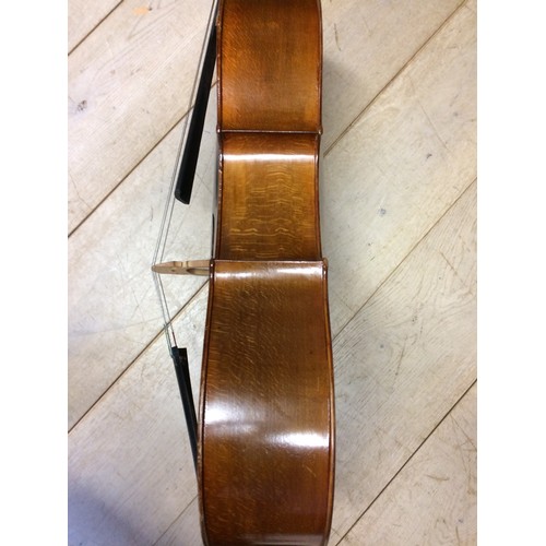 414 - French Cello by Thibouville Lamy second half of the 20th C. good order.  Body length 75.5cm