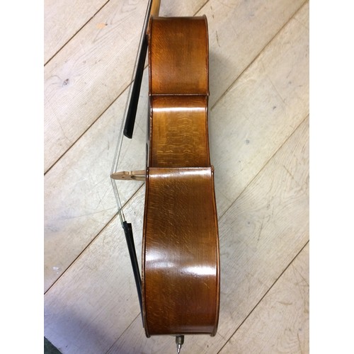 414 - French Cello by Thibouville Lamy second half of the 20th C. good order.  Body length 75.5cm