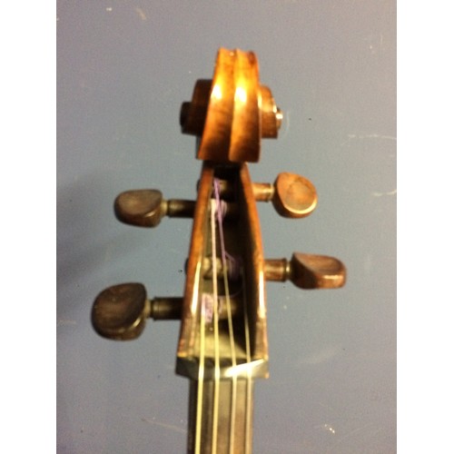 414 - French Cello by Thibouville Lamy second half of the 20th C. good order.  Body length 75.5cm