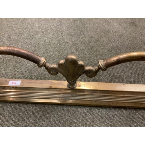 448 - Brass fire surround  122 cm x 23 cm