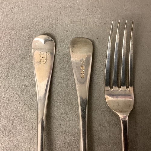 105 - Set of 6 desert spoons and forks by Josiah Williams and Co London 1917, 575g