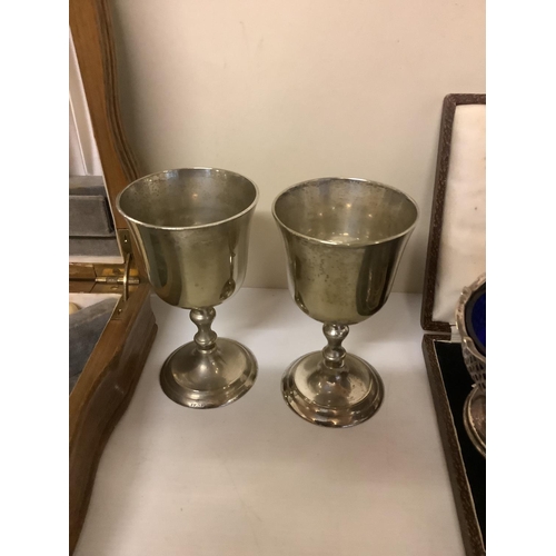 55 - Large Collection of silver plated wares to include a twin branch candelabra