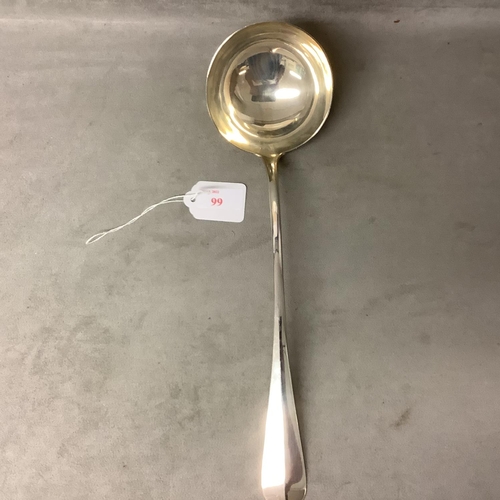 99 - Sterling silver soup ladle by Goldsmiths and silver smiths company London, 1904, approx 250g