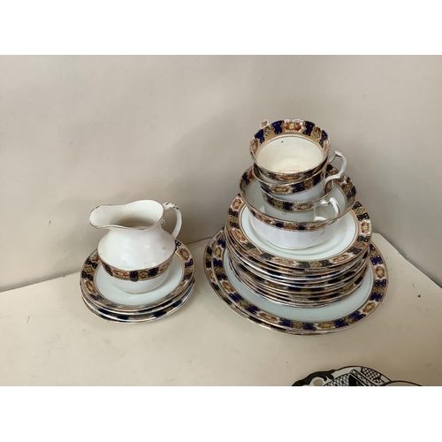 343 - Wedgwood Woodbury tea set; blue and white, ironstone ware etc, Royal Doulton, condition with much we... 