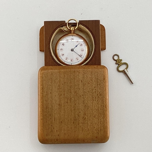 110 - An 18ct gold ladies pocket watch