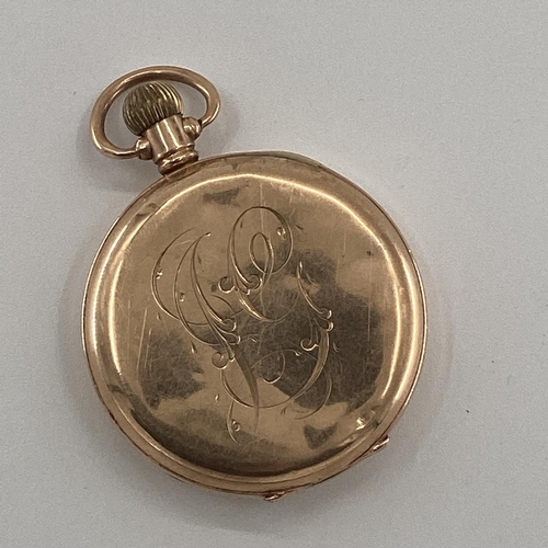 110 - An 18ct gold ladies pocket watch