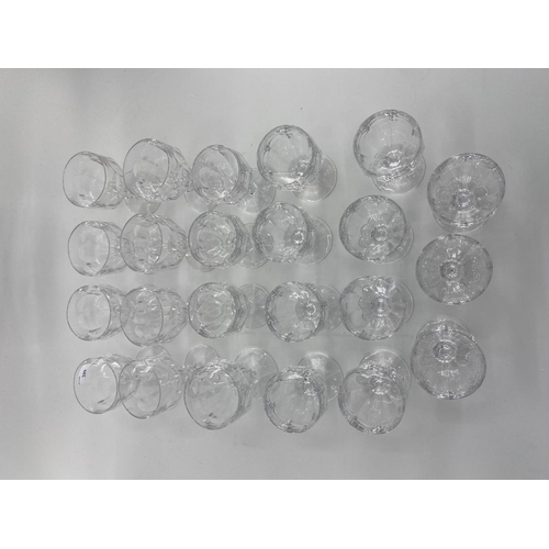 209 - Collection of good crystal glassware a similar set of  14 white wine glasses, 7 red wine, 7 similar ... 