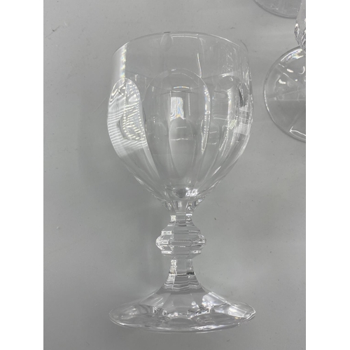 209 - Collection of good crystal glassware a similar set of  14 white wine glasses, 7 red wine, 7 similar ... 