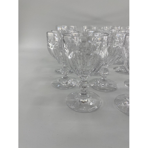 209 - Collection of good crystal glassware a similar set of  14 white wine glasses, 7 red wine, 7 similar ... 