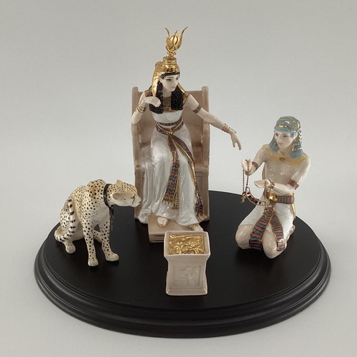 249 - Royal Worcester figural group limited edition, The Jewels of Cleopatra by John Bromley, numbered 109... 