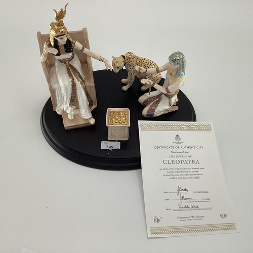 249 - Royal Worcester figural group limited edition, The Jewels of Cleopatra by John Bromley, numbered 109... 