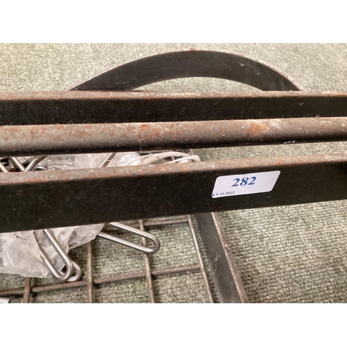 282 - Large metal hanging shelf