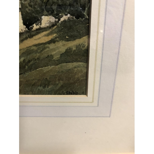 409 - John Stibbon, C20th English School Mountain Study one, Cumbria, watercolour on paper, 24 x 32cm, in ... 