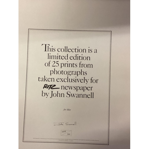 424 - A Collection of John Swannell, black and white, fashion photographer images, including a large 1981 ... 