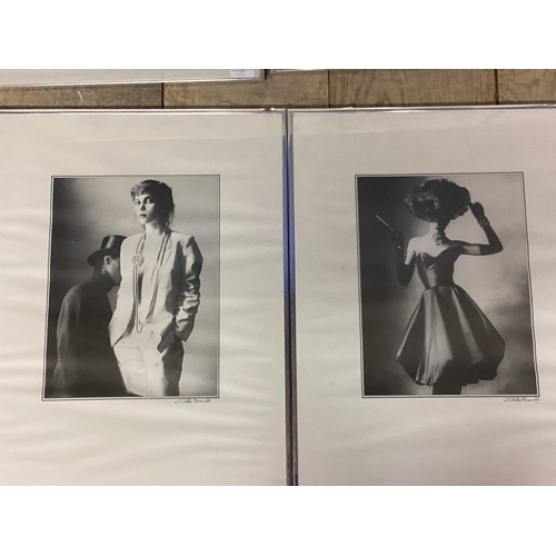 424 - A Collection of John Swannell, black and white, fashion photographer images, including a large 1981 ... 