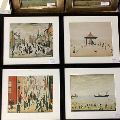 428 - A set of framed and glazed Lowry Prints and a set of framed and glazed prints of Georgian daily life... 