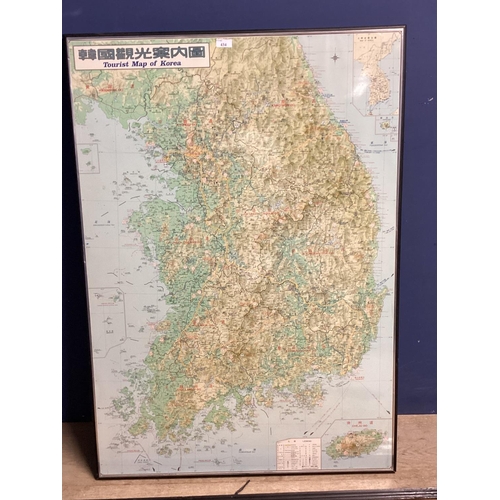 434 - A tourist map of Korea and an old map of the Isle of Wight