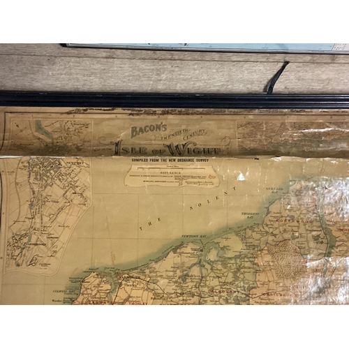 434 - A tourist map of Korea and an old map of the Isle of Wight