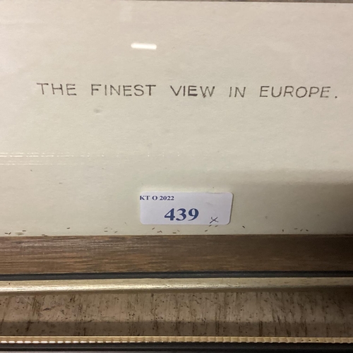 439 - Two framed and glazed Snaffles Print, The Finest View in Europe, signed in pencil lower right; and T... 