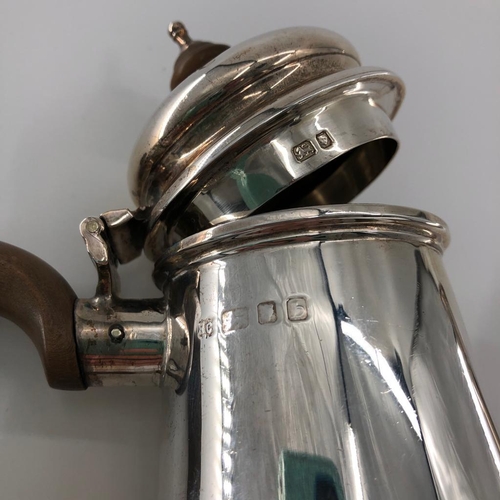 46 - A sterling silver coffee pot by William Comyns & Son Ltd, London, 1957, 22cmH, 575g approx, inscribe... 