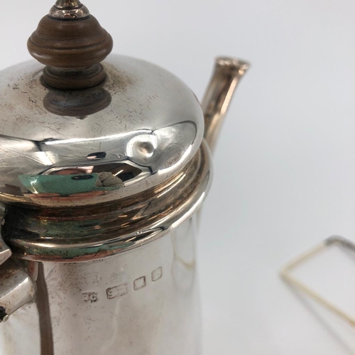 46 - A sterling silver coffee pot by William Comyns & Son Ltd, London, 1957, 22cmH, 575g approx, inscribe... 