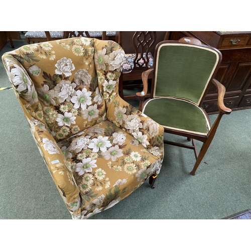 549 - A quantity of Victorian/Edwardian and later dining chairs, bedroom chairs , all with wear and all as... 