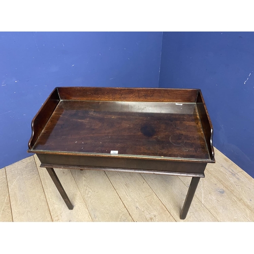 563 - C19th mahogany wash stand with galleried top