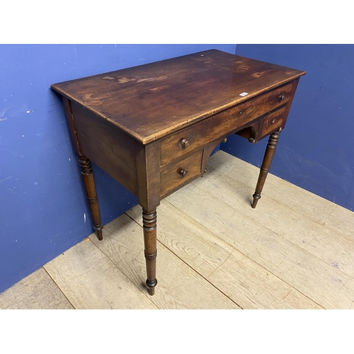 597 - William IV mahogany sidetable and a corner cabinet