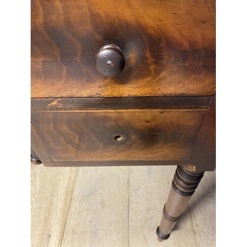 597 - William IV mahogany sidetable and a corner cabinet