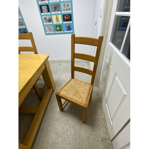 499 - A good set of 10 oak ladder back rush seated chairs,  (photographed with lot 479 the ash table). thi... 