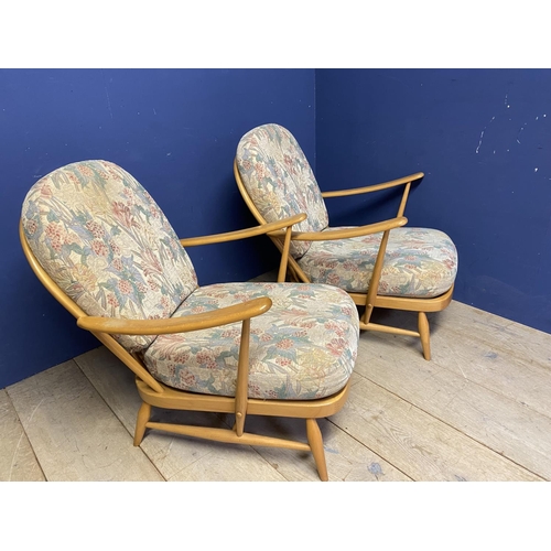 477 - A Good ERCOL SUITE, comprising  a 3 seater sofa, 3 arm chairs and 1 other similar chair, complete wi... 